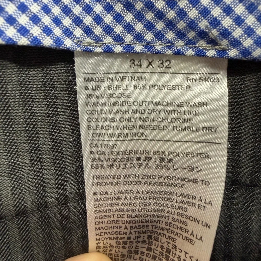 Banana Republic Dress Pants Mens 34x32 Grey Tailored‎ Fit Flat Front Trousers